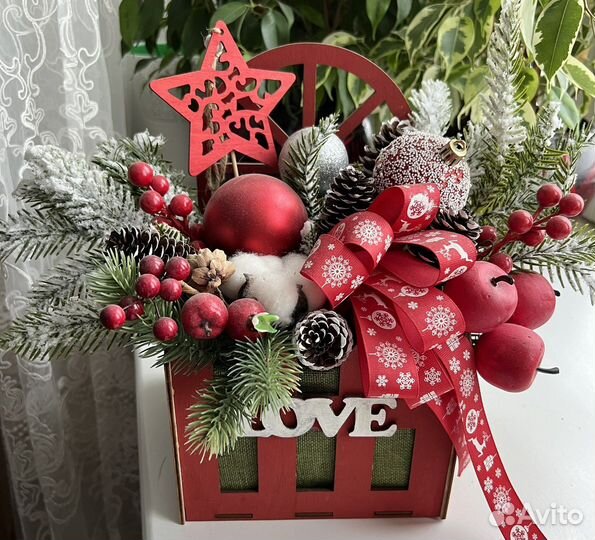 Букет, новогодняя композиция