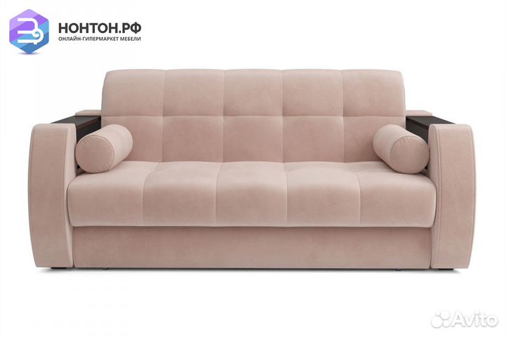 Диван аккордеон Барон №3 микровельвет бежевый