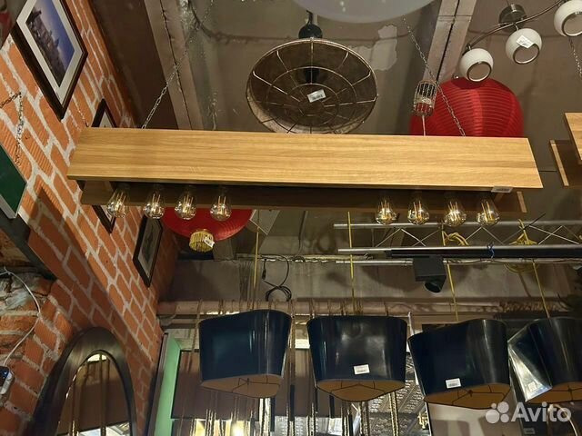 Светильник подвесной деревянный лофт