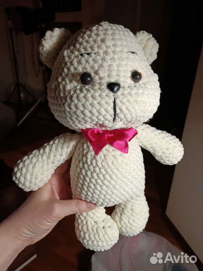 Игрушка ручной работы Медвежонок белый