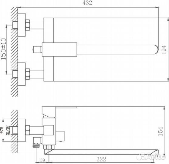 Смеситель универсальный Haiba HB803 HB22803 сат