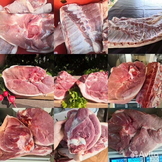 Мясо свинина, вяленые томаты, копчёности, аджика