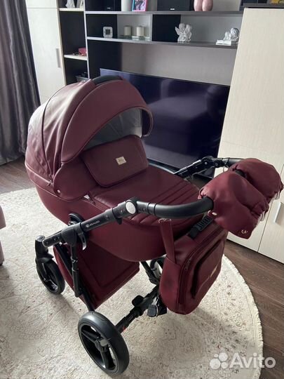 Коляска adamex luciano (2 в 1) экокожа