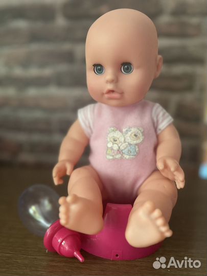 Кукла пупс с горшком и бутылочкой
