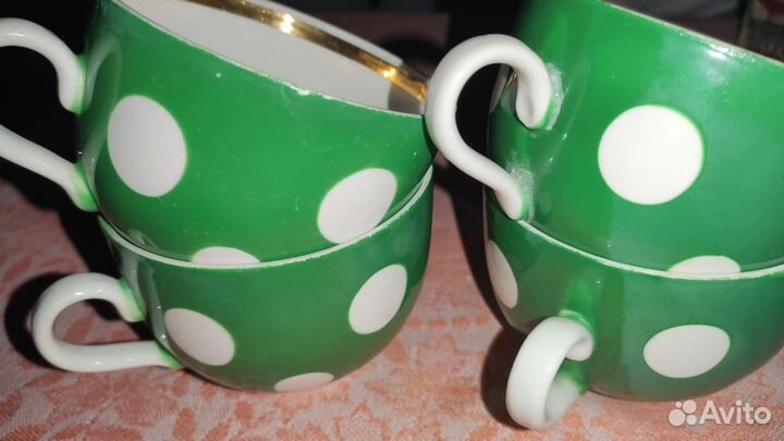 Чашки зелёные горох СССР вфз