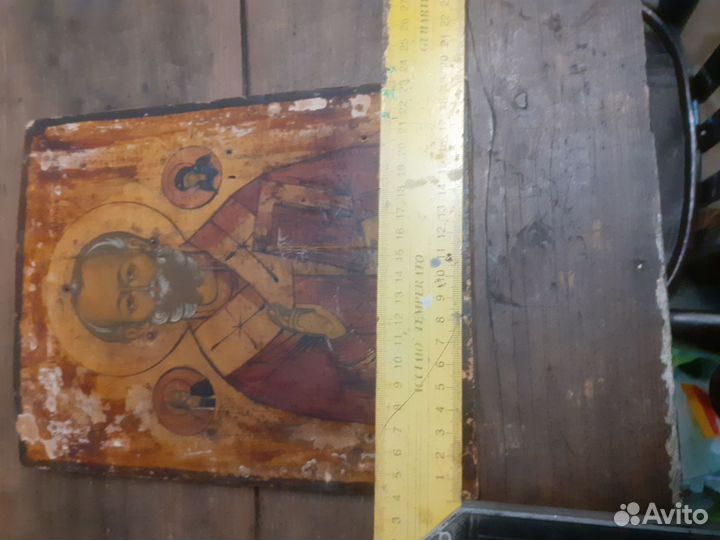 Старинная икона Николай Чудотворец