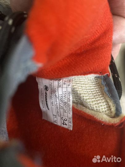 Лыжные ботинки размер 34