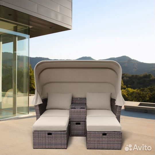 Комплект плетеной мебели AFM-330B Brown. Ротанг