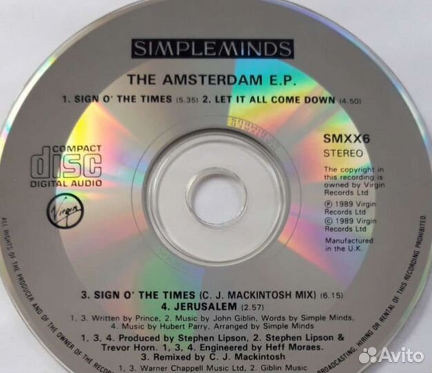 Simple minds Amsterdam ep