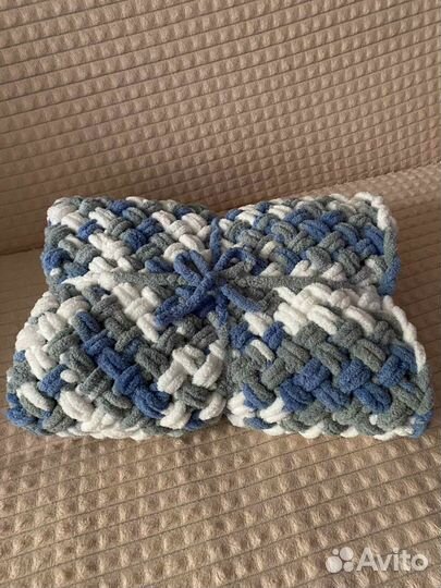 Плед детский вязаный ручная работа