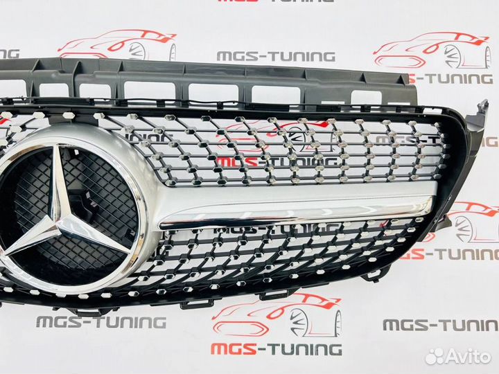 Решетка Mercedes E-class w213 Diamond Silver б/кам