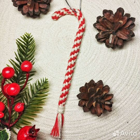 Елочные игрушки в технике макраме Комплект № 2
