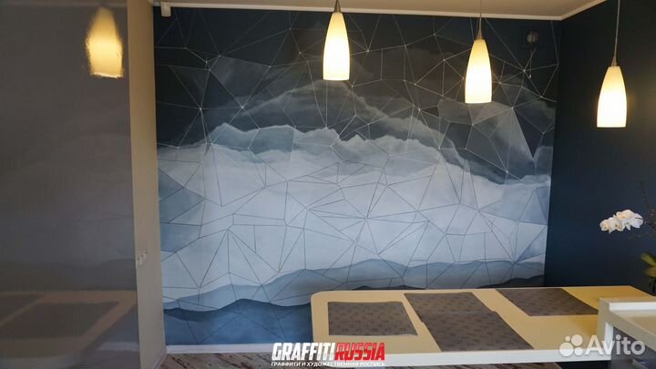 Оформление стен граффити / роспись комнаты