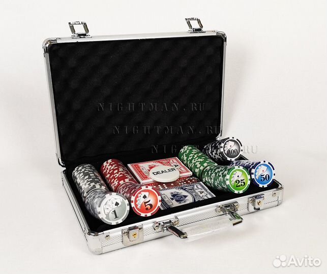 Покерный набор 200 240 300 500 фишек