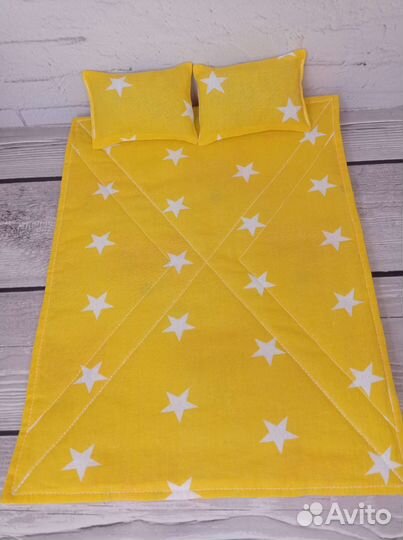 Постельное бельё для куклы Барби и Кена