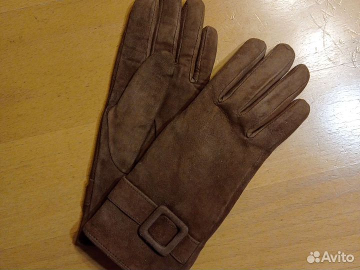 Перчатки кожаные, замша, р-р 6