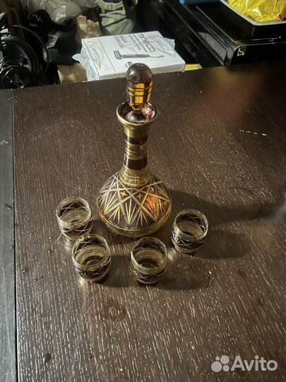 Графин с рюмками богемия