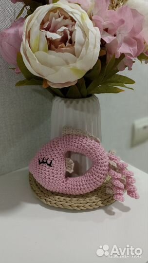 Вязаные игрушки ручной работы рыбка