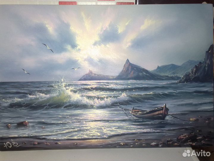 Прибой 30х40 холст масло
