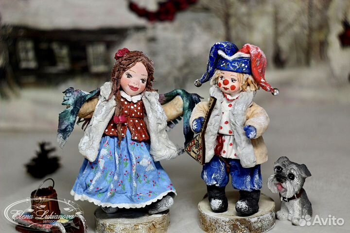 Ватные елочные игрушки