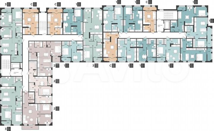 Квартира-студия, 34,2 м², 3/9 эт.