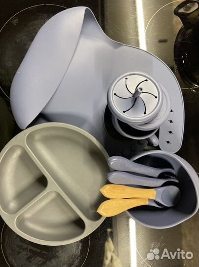 Силиконовая детская посуда