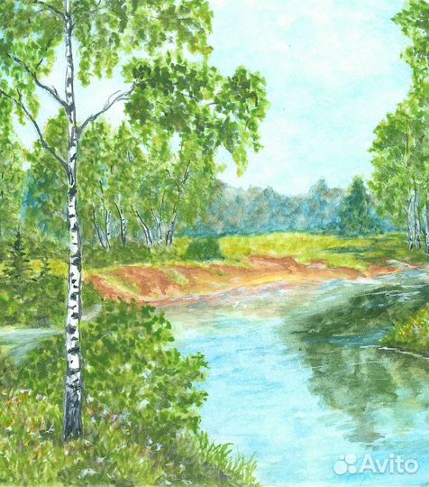 Картина акварелью 