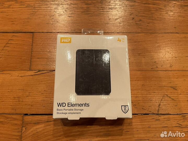Переносной жёсткий диск WD Elements HDD 4tb
