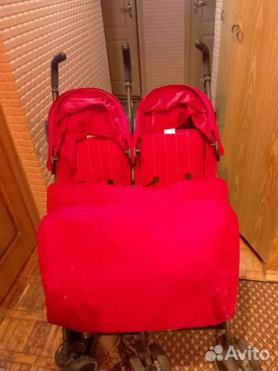 Прогулочная коляска для двойни бу