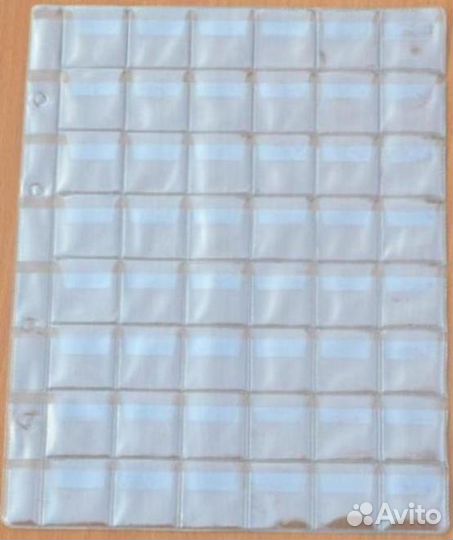 Листы для монет и бон, формата 