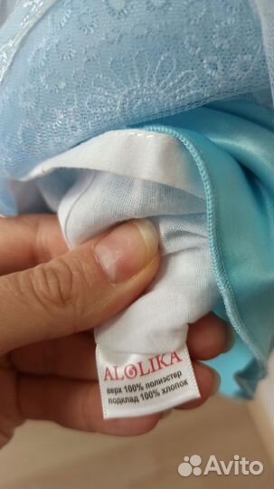 Платье для девочки голубое праздничное 122р