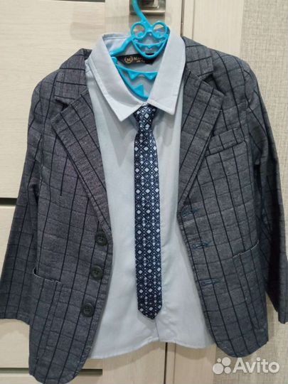 Пиджак и рубашка с галстуком на мальчика