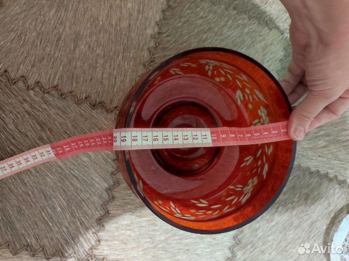 Салатник СССР,Конфетница,ваза красное стекло