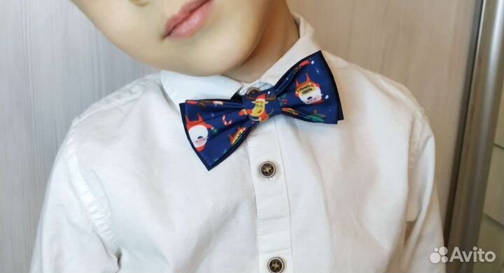 Новогодний галстук бабочка для мальчика