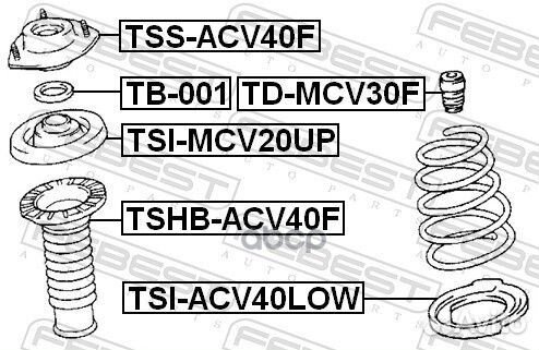 Пыльник переднего амортизатора tshb-ACV40F Febest