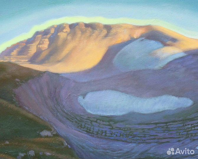 Картина маслом/Волшебный горный пейзаж