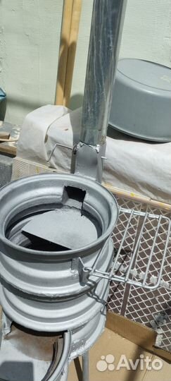 Печь для казана с трубой