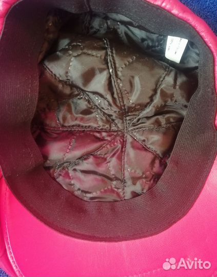 Кепка из натуральной кожи. Шапка