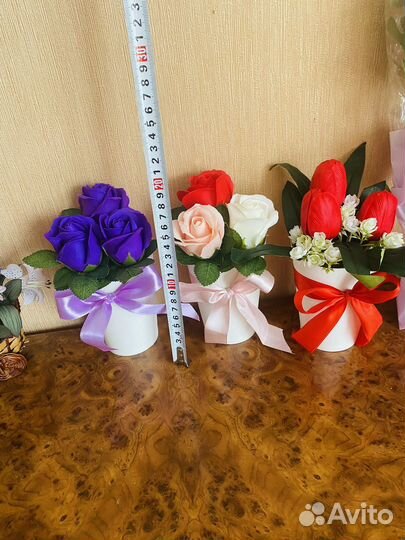 Букет из мыльных цветов