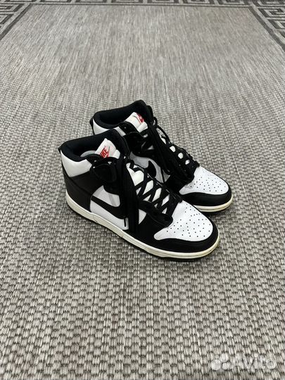 Кеды Nike Dunk High White/Black University Red