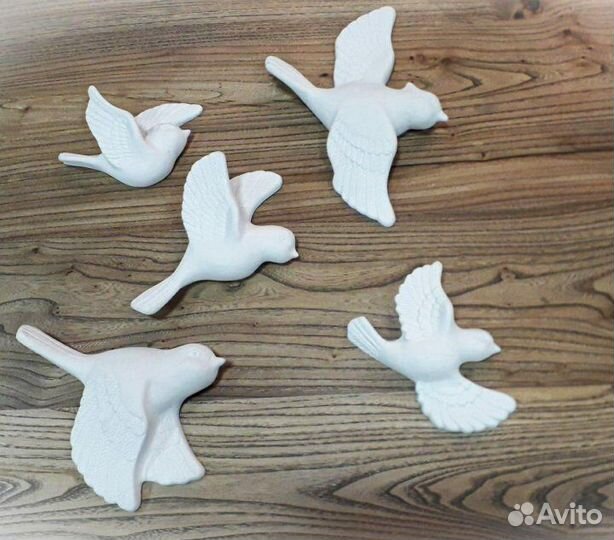 Птички из гипса для декора
