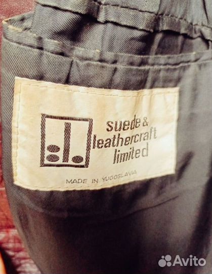 Пиджак мужской кожаный винтаж Югославия