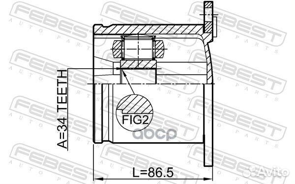 Шрус внутренний 34x100 audi A3/S3/sportb./LIM