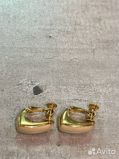 Винтажные позолоченные клипсы и эмаль Napier