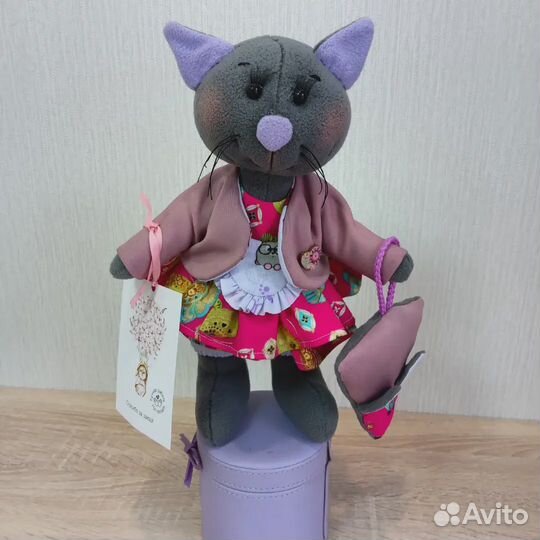 Текстильная игрушка кошка