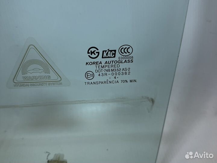 Стекло передний двери левой Hyundai Santa Fe I 2.0