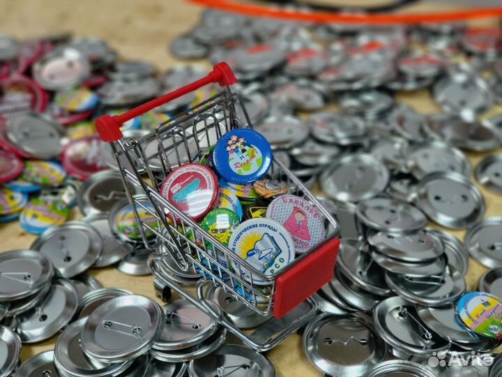 Производство закатных значков: 25,37,56,78 мм