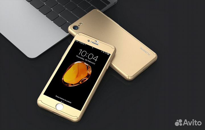 Чехлы 360' Floveme со стеклом для Apple золотой