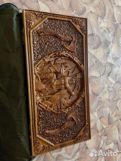 Нарды ручной работы новые, корабль настенный