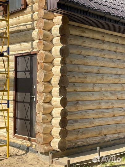 Шлифовка и покраска сруба